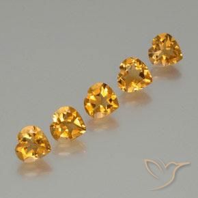 4.87ctw Natural Dorado naranja intenso Citrino, Corazón, VS