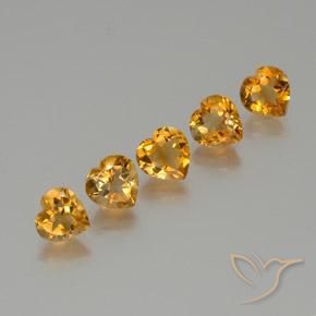 5.22ctw Natural Dorado naranja intenso Citrino, Corazón, VS