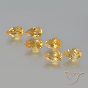 5.14ctw Natural Dorado naranja Citrino, En forma de pera, VS