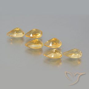 Gemas de Citrino Dorado naranja natural de 5.14 ct, En forma de pera, VS