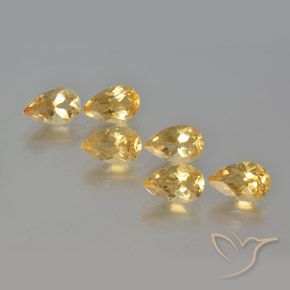5.02ctw Natural Dorado medio Citrino, En forma de pera, VS