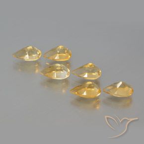 Gemas de Citrino Oro natural de 4.79 ct, En forma de pera, VS