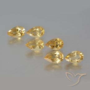 4.99ctw Natural Dorado Citrino, En forma de pera, VVS-VS