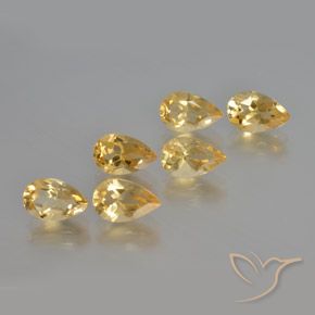 Gemas de Citrino Dorado natural de 4.99 ct, En forma de pera, VVS-VS