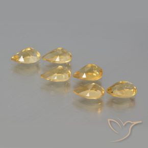 Gemas de Citrino Dorado natural de 4.99 ct, En forma de pera, VVS-VS