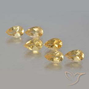5.02ctw Natural Oro Citrino, En forma de pera, VS
