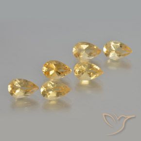 Gemas de Citrino Oro natural de 5.02 ct, En forma de pera, VS