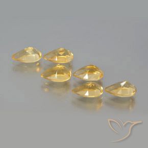 Gemas de Citrino Oro natural de 5.02 ct, En forma de pera, VS