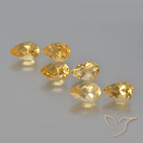 5.18ctw Natural Dorado Citrino, En forma de pera, VS