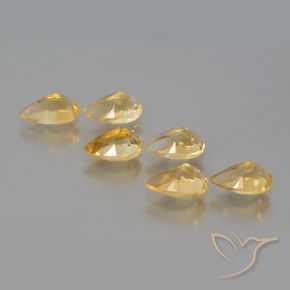 Gemas de Citrino Dorado natural de 5.18 ct, En forma de pera, VS