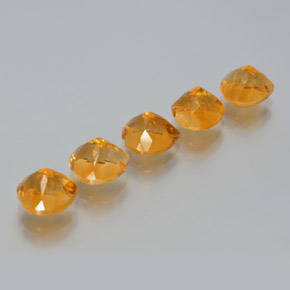 Gemas de citrino dorado natural de 6,11 ct, forma de corazón, VS