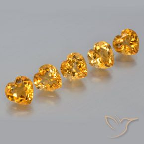 5.61ctw Natural Dorado naranja intenso Citrino, Corazón, VS