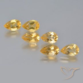 4.35ctw Natural Dorado medio Citrino, En forma de pera, VS