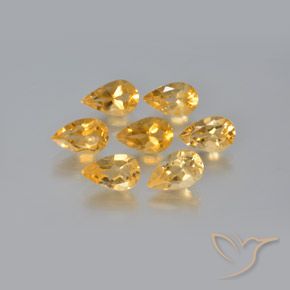 5.78ctw Natural Dorado-naranja claro Citrino, En forma de pera, VS