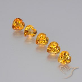 Gemas de Citrino Oro natural de 6.00 ct, Corazón, VS