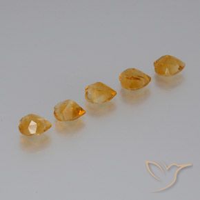 Gemas de citrino dorado natural de 5,16 ct, forma de corazón, VS
