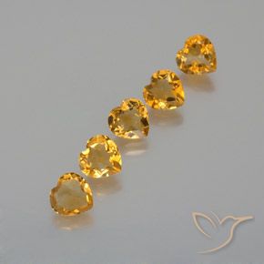 4.97ctw Natural Dorado naranja claro medio Citrino, Corazón, VS