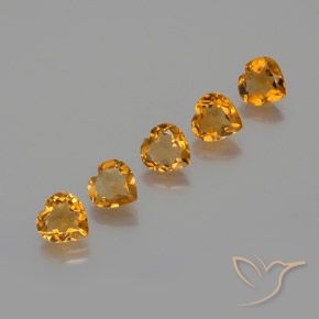 4.80ctw Natural Dorado naranja oscuro Citrino, Corazón, VS