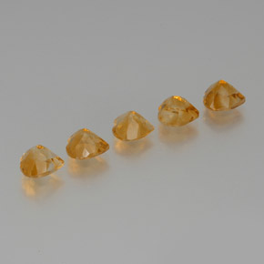 Gemas de citrino dorado natural de 5,38 ct, forma de corazón, VS