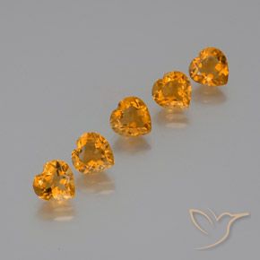 5.48ctw Natural Dorado naranja intenso Citrino, Corazón, VS