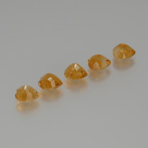 Gemas de citrino dorado natural de 5,25 ct, forma de corazón, VS