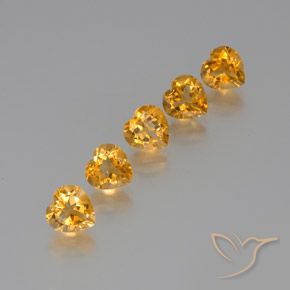 5.77ctw Natural Dorado naranja intenso Citrino, Corazón, VS