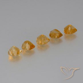 Gemas de Citrino Dorado naranja intenso natural de 5.77 ct, Corazón, VS