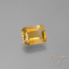 1.85ct Natural Dorado naranja Citrino, corte esmeralda, VS