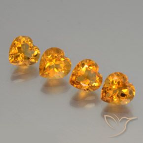 Gemas de Citrino Oro natural de 4.00 ct, Corazón, VVS-VS