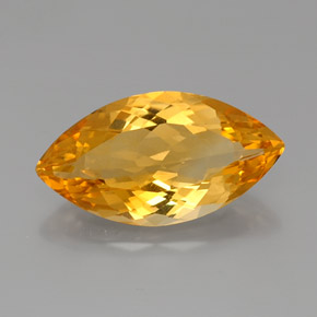Citrino Dorado amarillo natural de 9.00 ct, Marquesa, VVS-VS