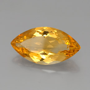 Citrino Dorado amarillo natural de 9.00 ct, Marquesa, VVS-VS