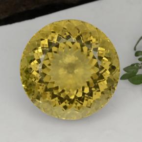 Citrino amarillo natural de 29,03 ct, corte redondo, VVS