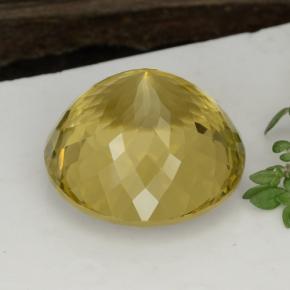 Citrino amarillo natural de 29,03 ct, corte redondo, VVS