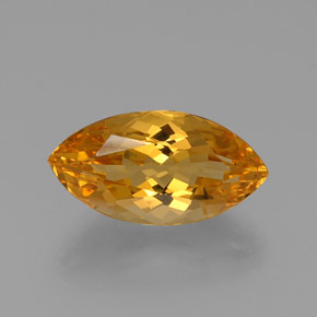 Citrino amarillo natural de 10,83 ct, marquesa, VVS