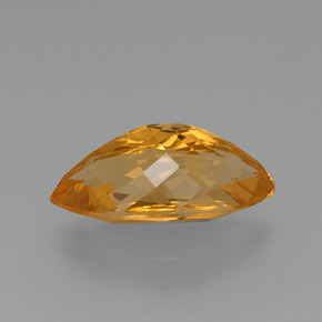 Citrino amarillo natural de 10,83 ct, marquesa, VVS