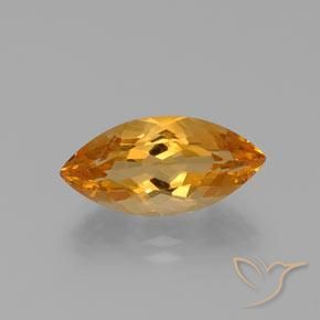 Citrino Dorado naranja intenso natural de 6.65 ct, Marquesa, VVS-VS