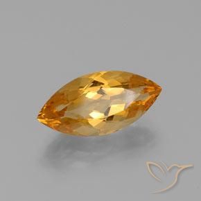 Citrino Dorado naranja intenso natural de 6.65 ct, Marquesa, VVS-VS