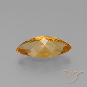 Citrino Dorado naranja intenso natural de 6.65 ct, Marquesa, VVS-VS