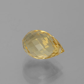 Citrino dorado natural de 3,68 ct, briolette, VVS