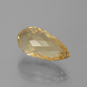 Citrino dorado natural de 7,48 ct, briolette, VVS-VS