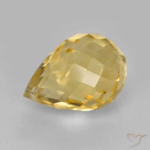 Citrino Oro natural de 4.21 ct, Corte Briolette, VVS-VS