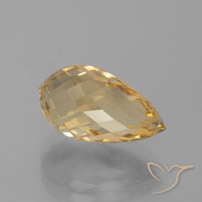 Citrino Dorado natural de 5.32 ct, Corte Briolette, VVS