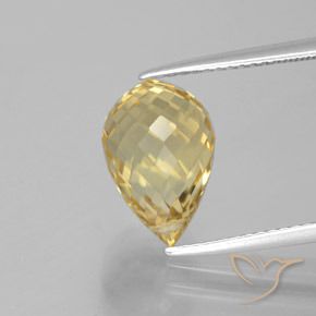 4.73ct Natural Dorado Citrino, Corte Briolette, VVS