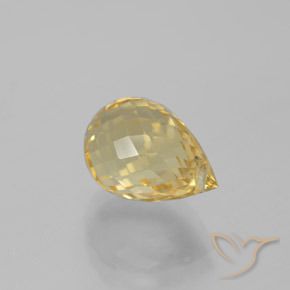 Citrino Dorado natural de 4.73 ct, Corte Briolette, VVS