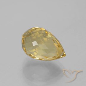 Citrino Dorado natural de 5.63 ct, Corte Briolette, VVS