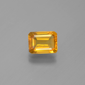 Citrino Dorado amarillo natural de 1.51 ct, corte esmeralda, VS