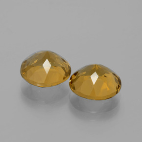 Gemas de citrino amarillo natural de  ct, corte redondo, VVS-VS