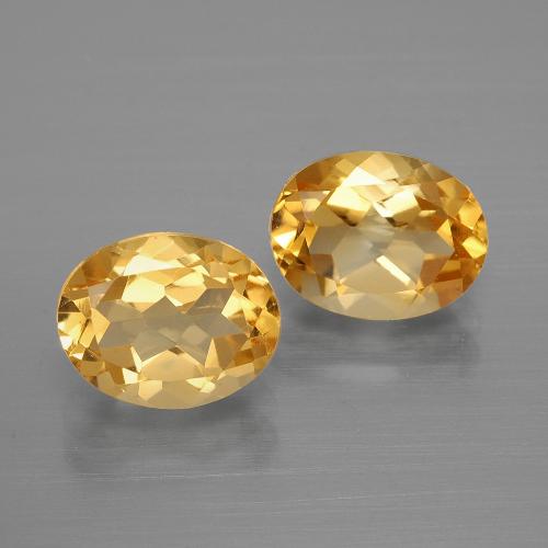 Gemas de citrino dorado natural de 3,84 ct, corte óvalo, VVS-VS
