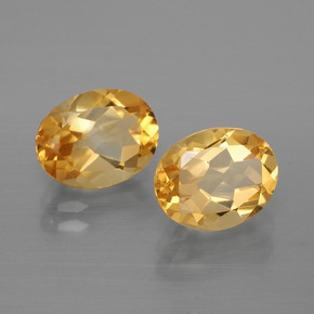 Gemas de citrino dorado natural de 3,84 ct, corte óvalo, VVS-VS