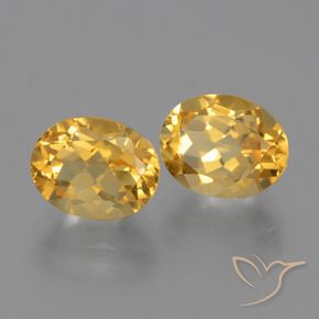 Gemas de Citrino Dorado claro natural de 4.49 ct, Ovalada, VVS-VS
